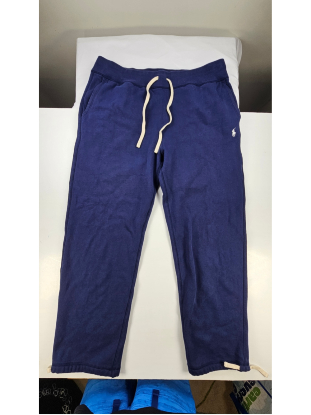 Polo Ralph Lauren Sweatpants Mens XXL Navy Blue Fleece Pony Drawstring Hem